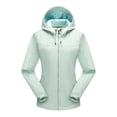 thumbnail image 1 of LSLJS Women Color Outdoor Long Sleeve Zipper Sunscreen Windproof Raincoat Plus Size Hooded Jacket Coat( Mint Green, M), 1 of 2