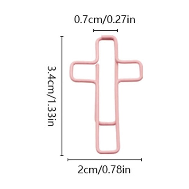 Coloured Paper Clips, Cross-Shaped Fasteners, Decorative Binder Clips with Vibrant Colours, Cute Stationery for Office, School, and Home, 50-Piece Set