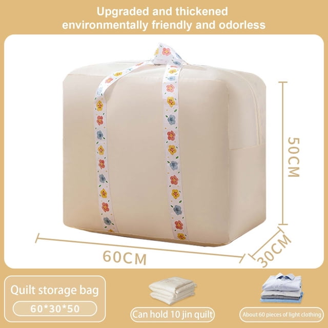 TopLLC Closet Organizers and Storage Space Saving Self Compression Organizer Portable Space Storage Packing Bags Space Quilt Compression Storage Bag For Comforters Blankets Bedding a Pouch