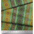 thumbnail image 2 of Soimoi Toile de Velours Rayures & Mandala Kaléidoscope Tissus Imprimés par Yard 58 Pouces de Large, 2 of 3