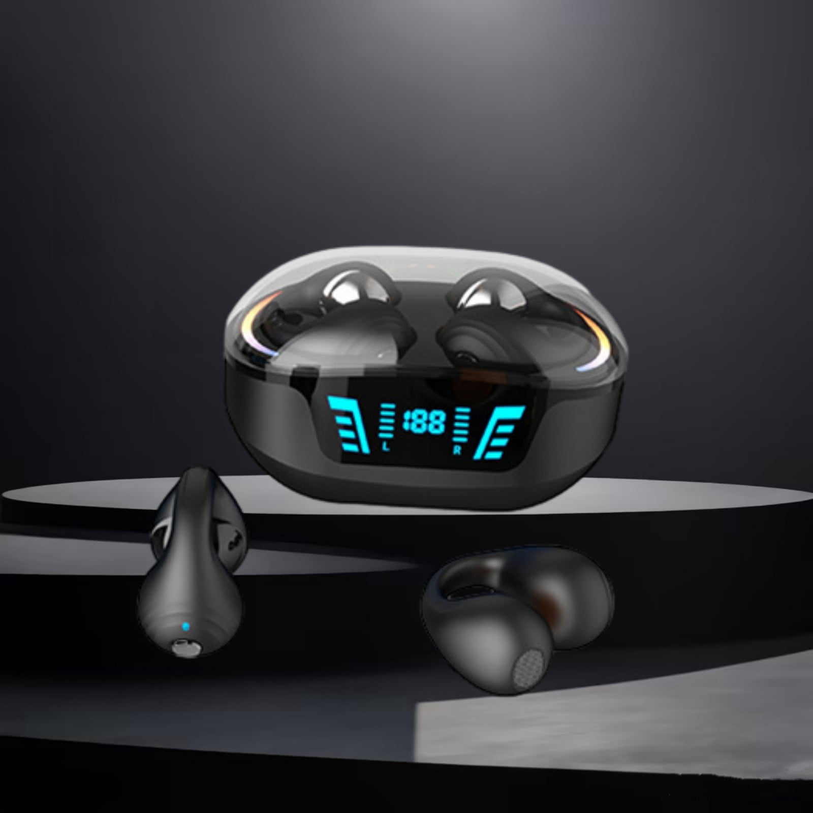 Wireless Earbuds Bluetooth Wireless Ear Clip Skeleton Conductive Earphones, Bluetooth 5.3 Waterproof Open Ear Earphones, Suitable for Running, Sports, Cycling, and Driving Bluetooth Earbuds Wireless