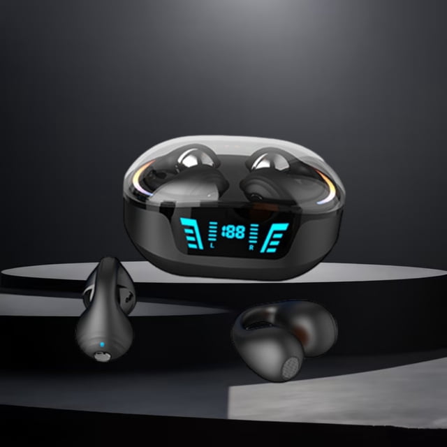 Wireless Earbuds Bluetooth Wireless Ear Clip Skeleton Conductive Earphones, Bluetooth 5.3 Waterproof Open Ear Earphones, Suitable for Running, Sports, Cycling, and Driving Bluetooth Earbuds Wireless