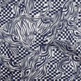 thumbnail image 1 of oneOone Georgette Viscose Dark Blue Fabric Abstracts Craft Projects Decor Fabric Printed By The Yard 42 Inch Wide, 1 of 4