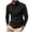 Black, variant on WRKEKC Mens Long Sleeve Tee Shirts Solid Color Long Sleeve Notched Collar Polo Shirt Athletic Polo T - Shirt for Fall Winter