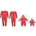 thumbnail image 1 of Christmas Family Matching Jumpsuit Pajamas Set Cute Fairy Light Patterns Long Sleeve Front Zipper, 1 of 9