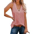 thumbnail image 1 of Women's Summer Basic Sleeveless V Neck Casual Tank Tops Loose Shirts, 1 of 5