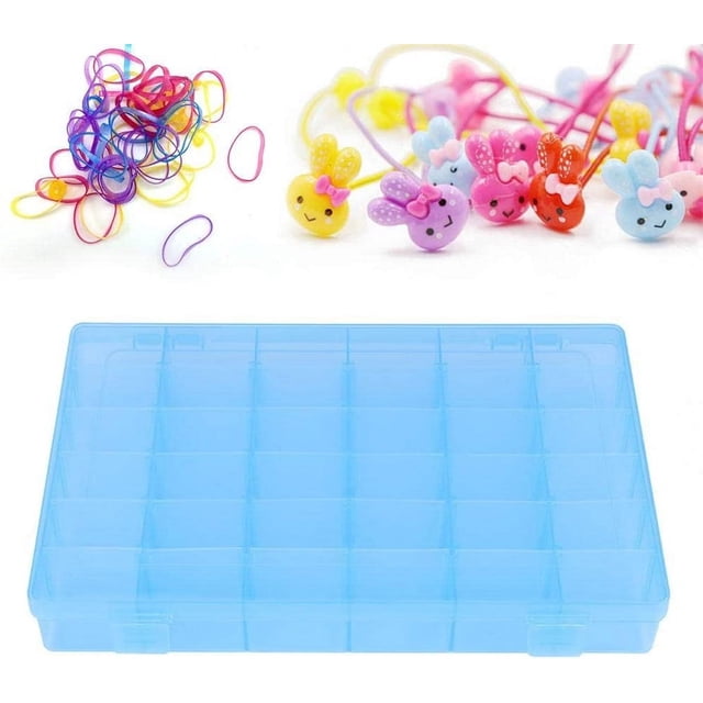 Estbridg Plastic Organizer Bead Storage Box with Compartments Containers with Movable Dividers for Small Earring Jewelry Craft Sewing Supplies 36 Grid 1 Pack