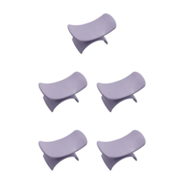 Baohd Convenient U Shape Nail Arm Rest Pillow for Acrylic Nails Manicure Portable and Non Slip Purple 5.24 Inchx2.56 Inch 5Set