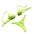 thumbnail image 2 of Neinkie Women's Sexy Bathing Suits Spaghetti Strap Bikini Set Underwire Swimsuit, 2 of 7