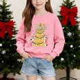 thumbnail image 4 of Cowsor Chandails pour Filles Enfants Mignon Graphique Col Rond Chandail à Enfiler Hauts Noël Manches Longues Chemises de Fête, 4 of 6