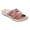 Pink, variant on Dvkptbk Women's Comfy Platform Wedge Hook&Loop Adjustable Strappy Flower Black Sandals -Rhinestone Rivets Ladies Indoors Or Outdoors Comfortable Brown Slides For Women - Summer
