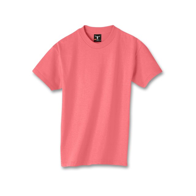 Hanes Beefy-T Boy`s T-Shirt, M, Charisma Coral