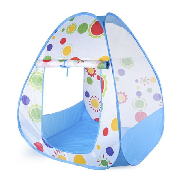 Kids Play Tent with Pops Up Design for Indoor and Outdoor Use, Foldable Game Tent with Storage Bag, Portable Playhouse for Reading Relaxing and Games, Blue