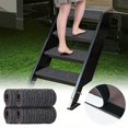 thumbnail image 1 of PENGX 4 pack 4-Pack RV Step Covers for Travel Trailers  Black Carpet Stair Rug for Camper  19.5x7.5in, 1 of 7