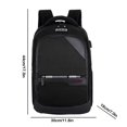 thumbnail image 3 of Large Capacity Laptop Backpack 16 Inch | Multi-Compartment Linen Travel Bag | USB Charging Port | Adjustable Padded Straps | Ventilated Back | Unisex Outdoor Hiking Work Pack | 44x30x18cm | 1 Pc, 3 of 9