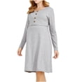 thumbnail image 2 of Tidyack , Vêtements d'Allaitement de Maternité, Robes Ouvertes à l'Avant, Matière en Coton Doux, Manches Courtes, Style Col Rond, pour Nouvelles Mamans, Compatible avec l'Allaitement, Port Confortable, Jupes pour Usage Quotidien, 2 of 6