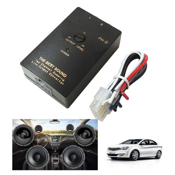 CUITING Car Stereo-Audio RCA-Speaker Amplifier High To Low Level Line Output Converter Adapter Wiring Adjustable Auto Part