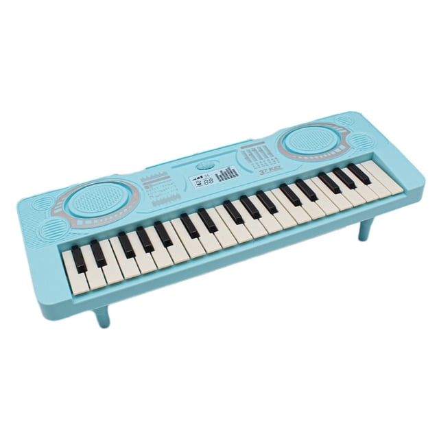 Blue Kids Piano With 37 Keys And Multiple Sounds For Music Appreciation And Educational Play