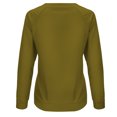 thumbnail image 5 of Yuyuzo 2023 Automne Chandail Sport Uni pour Femme Décontracté Ample à Col Rond Raglan à Manches Longues Chandail Tunique Hauts Kaki A1, 5 of 5