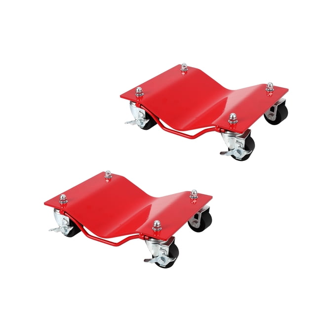 Yiwa Ensemble de Roues de Véhicule, Ensemble de 2 Roues de Déménagement pour Voiture, Roues en Acier de 3 Pouces, Supporte jusqu'à 4000/5000 Lb