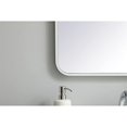thumbnail image 4 of Elegant Decor MR802036WH 20 x 36 in. Soft Corner Metal Rectangular Mirror, White, 4 of 6