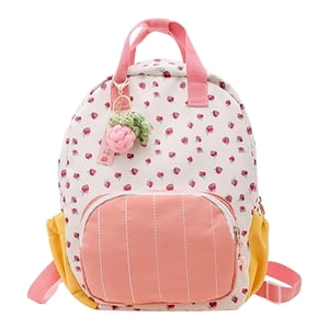 Back to School Supplies Deals! LSLJS Kids Backpack Children's Bag Baby Strawberry Print Backpack Schoolbag Kids Travel Backpack