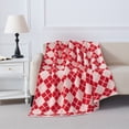 thumbnail image 1 of Mainstays Cozy Throw Pink Argyle, 1 of 8