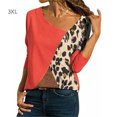 thumbnail image 2 of T-Shirt pour Femmes à Manches Longues à Col Rond Haut Couleur Été Décontracté Haut Bloc Blouse Décontractée, Rouge, TTTG, 2 of 6