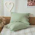thumbnail image 2 of Move Over Green Tassel Pillowcases Queen with Button Closure, Boho Tassel Pillow Cover Set of 2, 100% Washed Microfiber, 2 Pack, 2 of 8