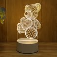 thumbnail image 2 of MesaSe Valenties Day Veilleuse 3D Créative Nouveauté LED Décorative Cadeau Lampe de Table, 2 of 9
