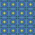 thumbnail image 1 of Ahgly Company Tapis d'Intérieur Lavable en Machine Carré Transitionnel Bleu Saphir, 6 Pieds Carré, 1 of 7