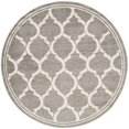 thumbnail image 1 of Safavieh Amherst Collection AMT415R Dark Grey and Beige Indoor,  Outdoor Round Area Rug (7' Diameter), 1 of 4