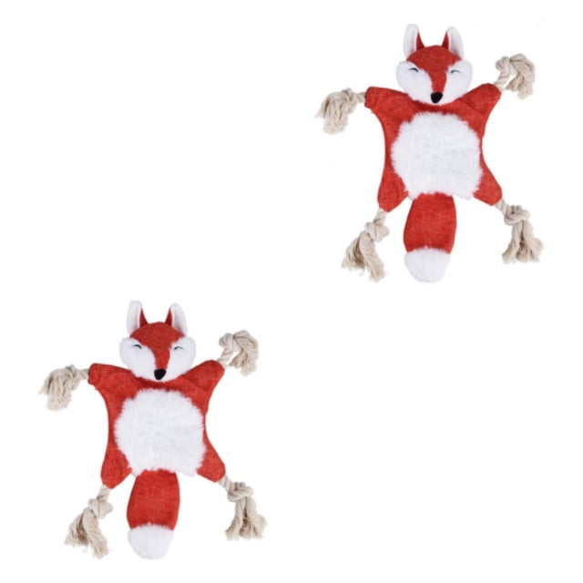 serony Polyester Stylish Dog Toy Durable And Easy To Clean For Busy Pet Owners Made Of Polyester Dog Toys fox 2Set