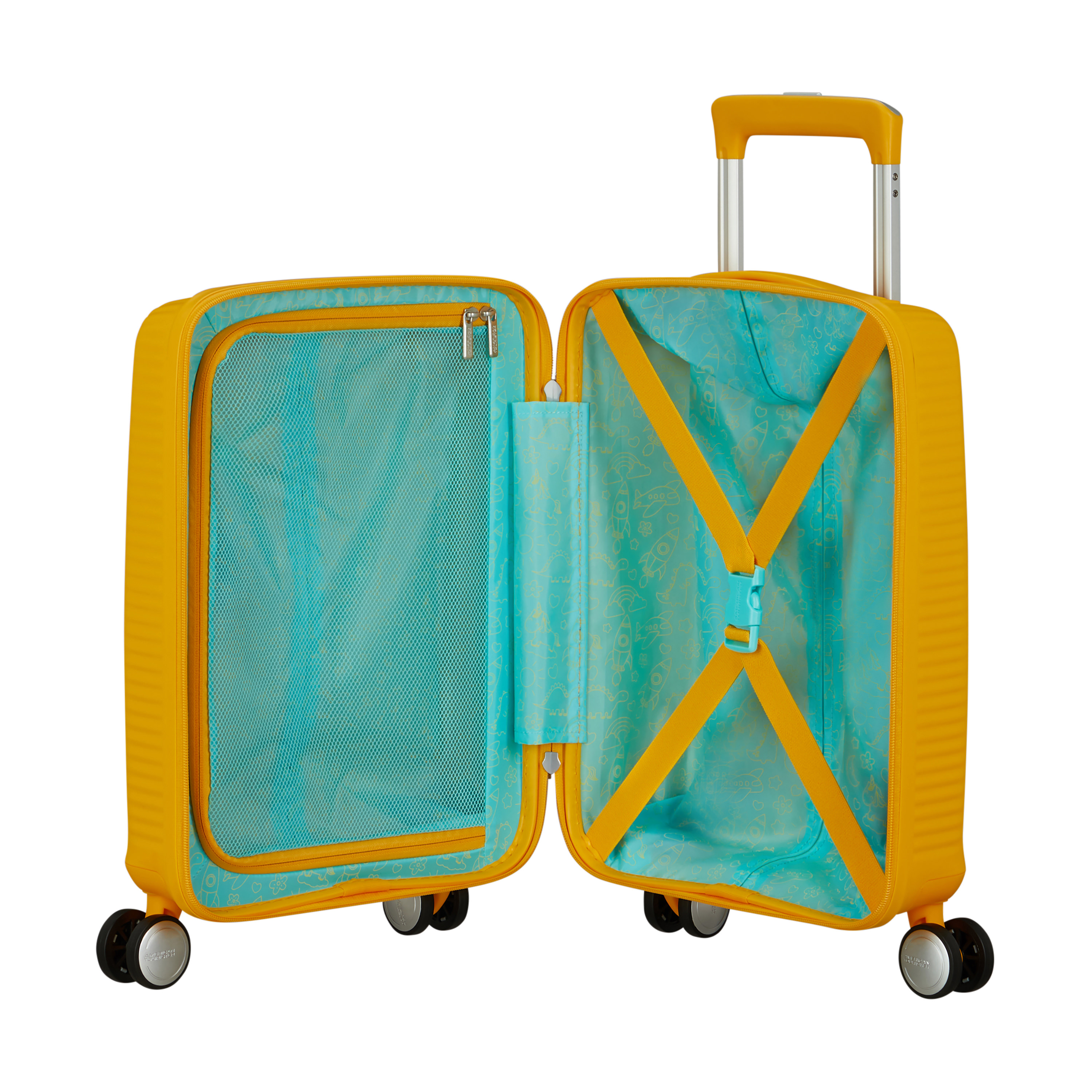 Bagage cabine à roulettes American Tourister Little Curio pour enfants – Jaune