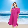 thumbnail image 4 of Surf Poncho Changing Robe Front Lightweight Microfiber with Soft Wetsuit Changing Towel for Outdoor Sports, Swim - Plum, 4 of 8