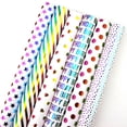 thumbnail image 4 of Foil Wrap Paper with Striped Patterns and Festive Birthday Lettering for Celebrations and, 4 of 6