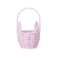 thumbnail image 1 of Lksixu Easter Baskets for Kids, Small Rattan Woven Easter Bunny Basket with Handle, Portable Lightweight Easter Eggs Hunting Basket Rustic Farmhouse Decorative Flower Basket Spring Decor for Home, 1 of 9