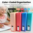 thumbnail image 3 of Yoobi 3 Ring Binders - 2 Inch Binder with Round D Rings and 2 Pockets Durable PVC-Free Organizer with 500 Sheets Capacity 4- Pack Colored Binders with Plastic Cover for Office Supplies, 3 of 5