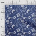 thumbnail image 2 of oneOone Coton Flex Bleu Foncé Tissu Jacobée Robe Florale Tissu Tissu Imprimé par la Cour 40 Pouces de Large, 2 of 4