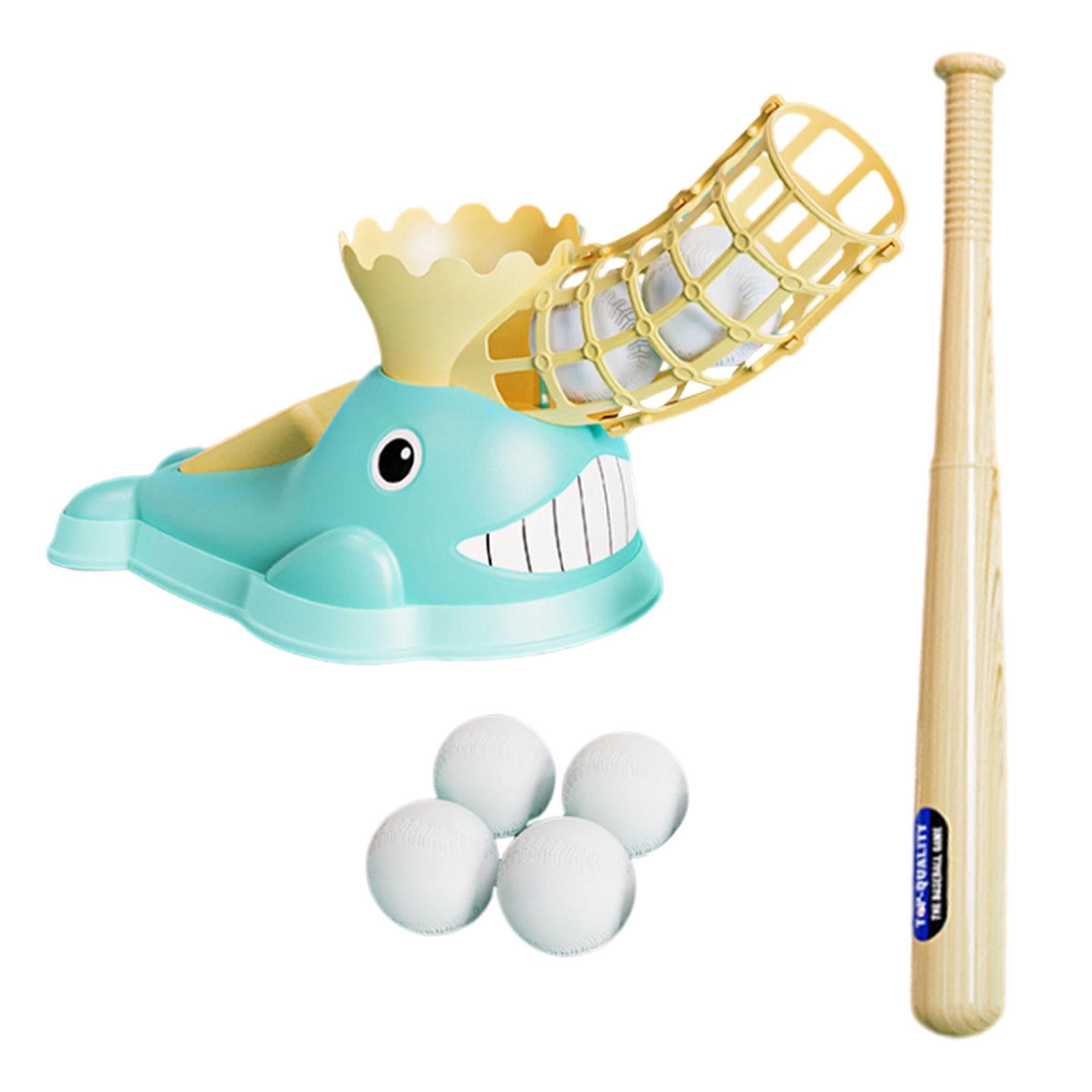 S SERENABLE Kids Baseball Pitching Machine Baseball ting Machine for Boys Girls Gifts Blue