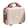 thumbnail image 1 of Valise de 14 Pouces avec Poignée, Étui de Rangement, Cadenas à Mot de Passe avec Poignée, Valise pour Voyage, Petits Articles, Beige, 1 of 8