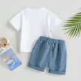thumbnail image 4 of Fortune Baby Boys Short Sleeve Cartoon Bear Print T Shirt Drawstring Shorts Set, 4 of 7
