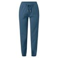 thumbnail image 4 of FNFYFH Clearance Cotton Linen Pants for Women Drawstring Elastic Pant with Pockets Solid Trousers,Gray, 4 of 4
