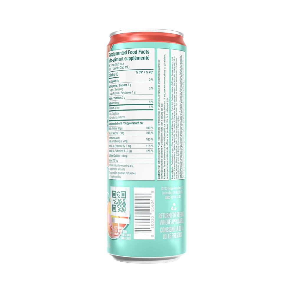 Alani Nu Boisson Énergisante Pêche Juteuse