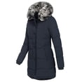 thumbnail image 2 of Innerwin Thickened Jacket Long Sleeve Ladies Coat Outdoor Solid Color Slim Fit Outwear Dark Blue M, 2 of 4