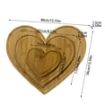thumbnail image 2 of Valentine's Day Heart Shaped Bamboo Serving Board Set Decorative Tray for Cheese Meat and Vegetables Kitchen Cutting Platter 3PCS, 2 of 6