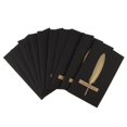 thumbnail image 2 of simhoa 10pcs Handmade Feather Greeting Thank You Cards Wedding Birthday - Champagne, 2 of 8