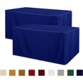 thumbnail image 1 of ORUYROP 2 Pack Table Clothes for 4 Foot Rectangle Tables-Water Resistant Washable Fabric Polyester Rectangle Table Cover Protector for Wedding, Banquet and Trade Shows, 48L x 24W Inches, Royal, 1 of 7