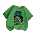 thumbnail image 3 of Hauts de Danse pour Enfants Filles T-Shirt pour Enfants Manches Longues Enfant Filles Mignon Graphique Imprimé Col Rond T-Shirt à Manches Courtes Été Décontracté T-Shirt Hauts, 3 of 5