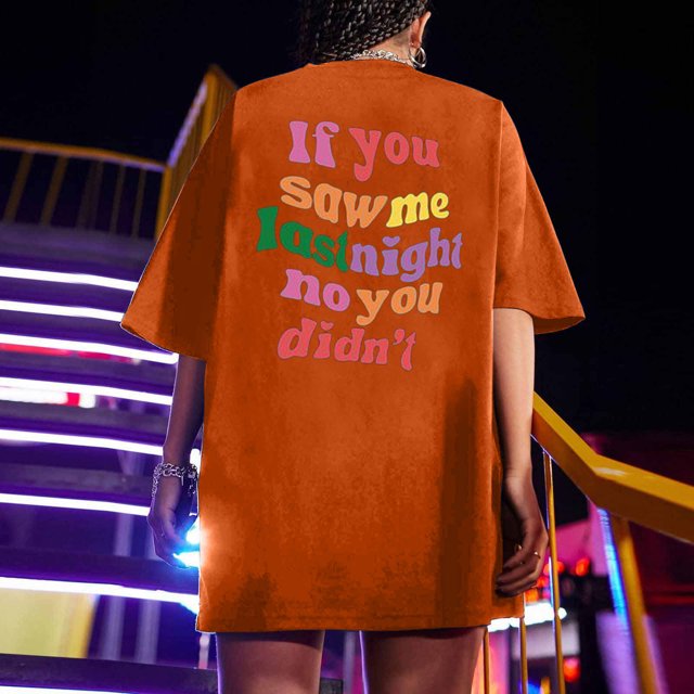 LSLJS Oversized T Shirts for Women Plus Size Slogan Graphic Drop Shoulder Short Sleeve Tops Summer Loose Pullover Tees